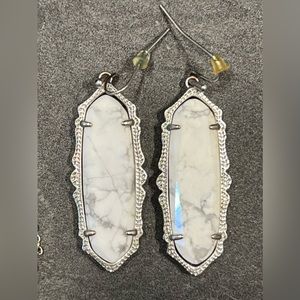 Kendra Scott earrings, white marble